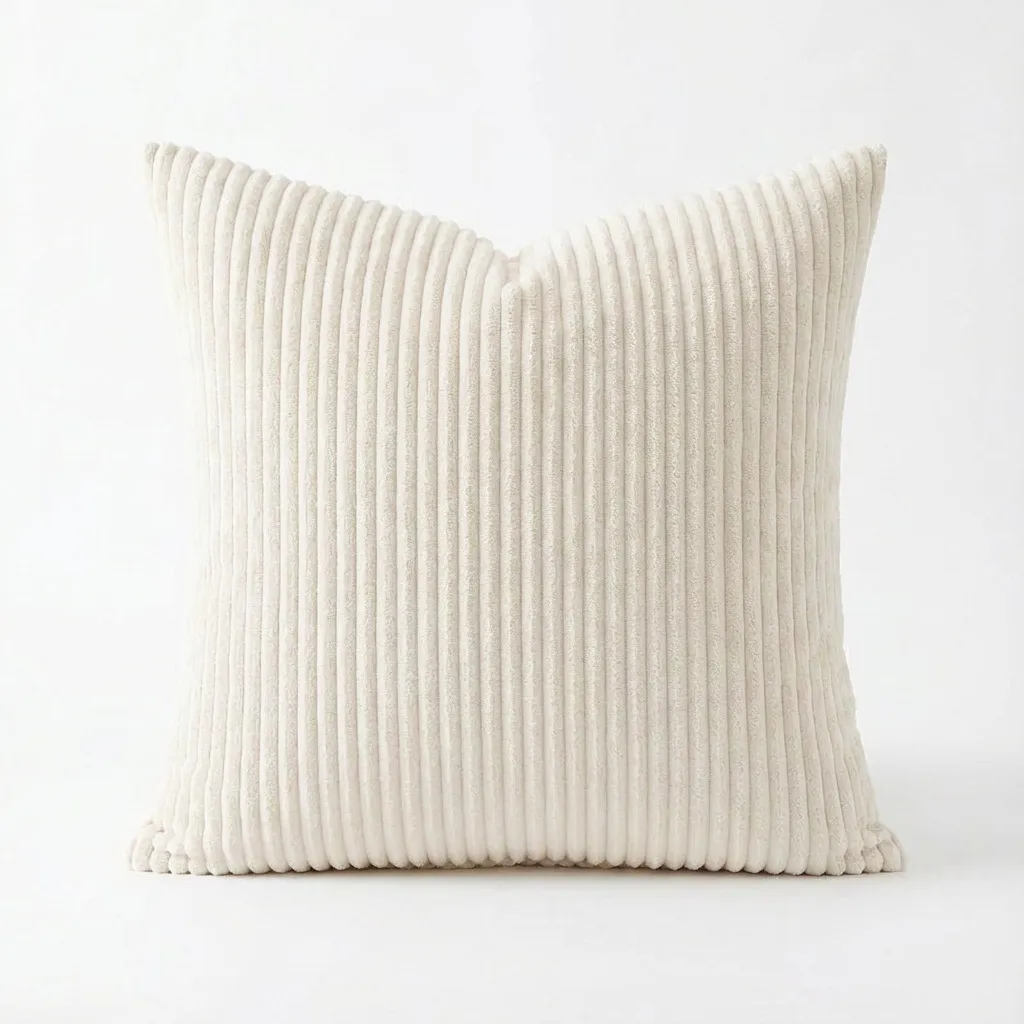 Grand Coussin En Velours Côtelé
