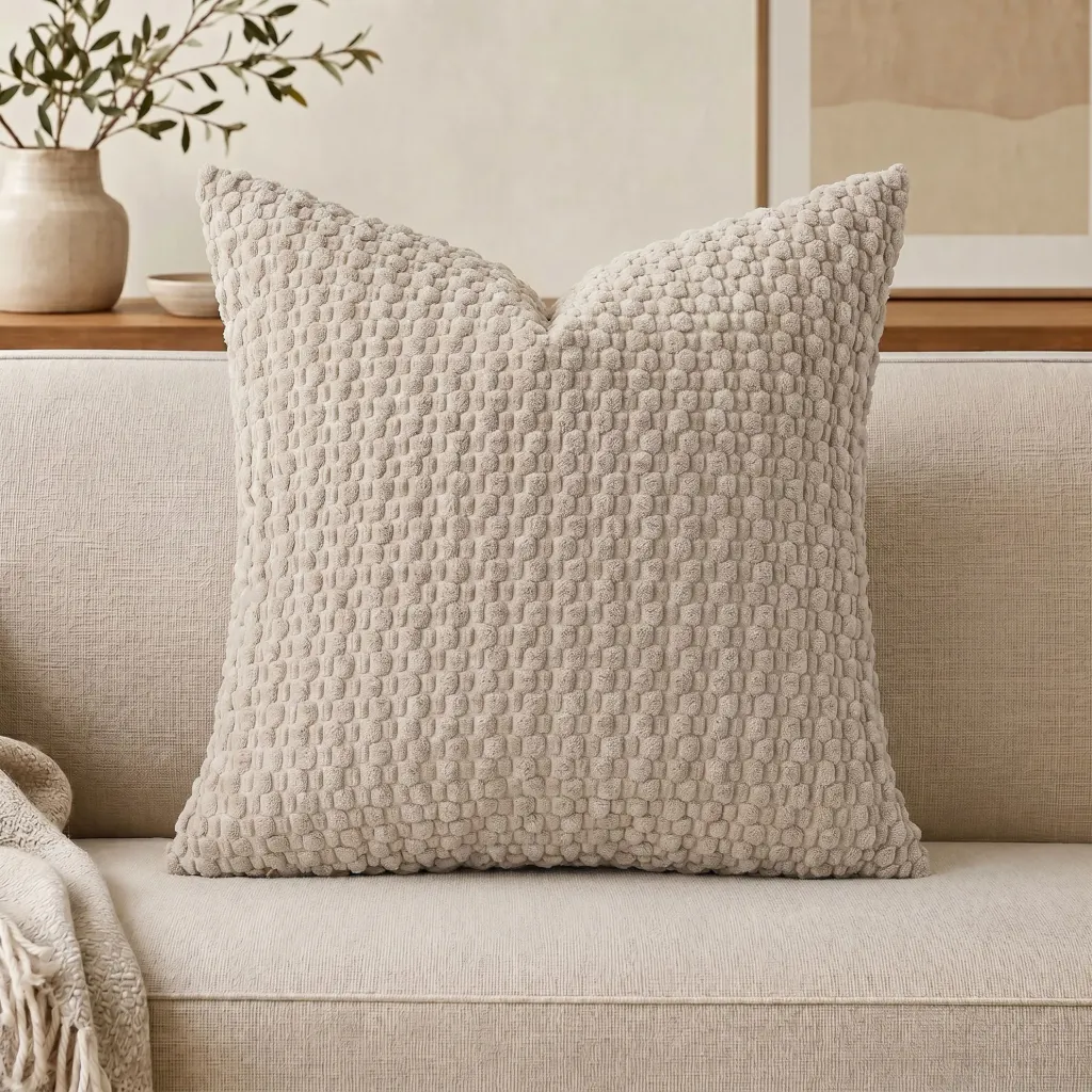 Coussin Texturé À Pois En Relief