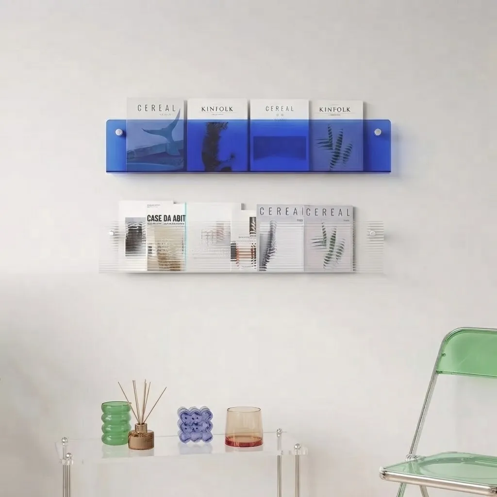 Étagère Mural En Plexiglas Pour Magazines/Livres