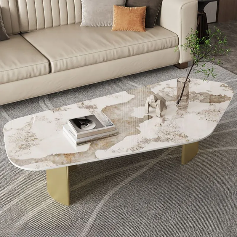 Table Basse Organique Avec Plateau En Céramique
