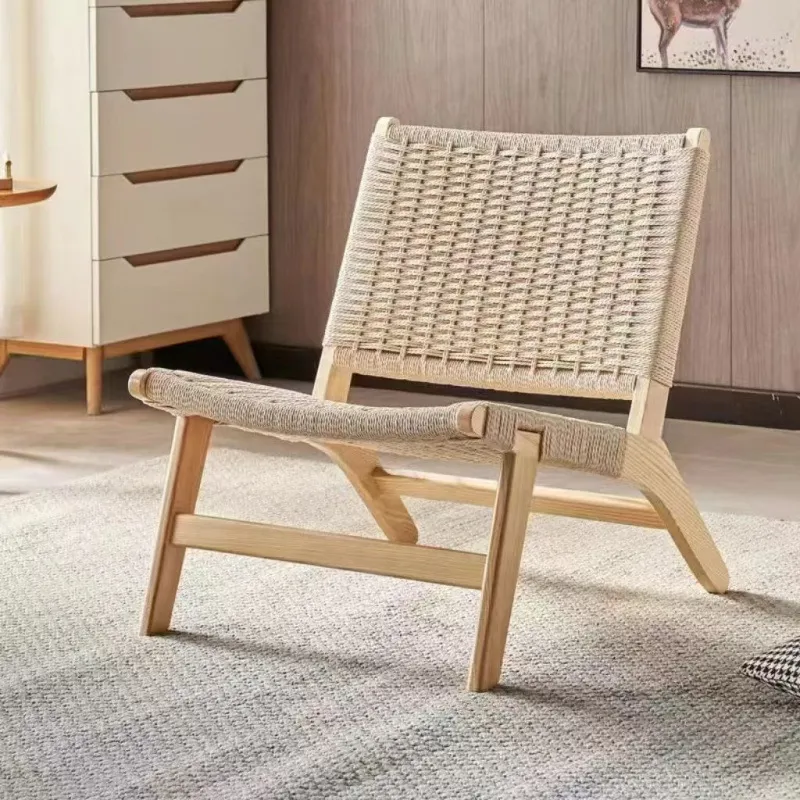 Fauteuil En Bois Et Corde Tressée