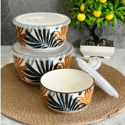 [6665202013582] Lot De 3 Bols À Couvercle Hermétique