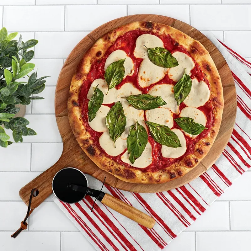 [6665202091061] Planche À Pizza En Bois d'Acacia
