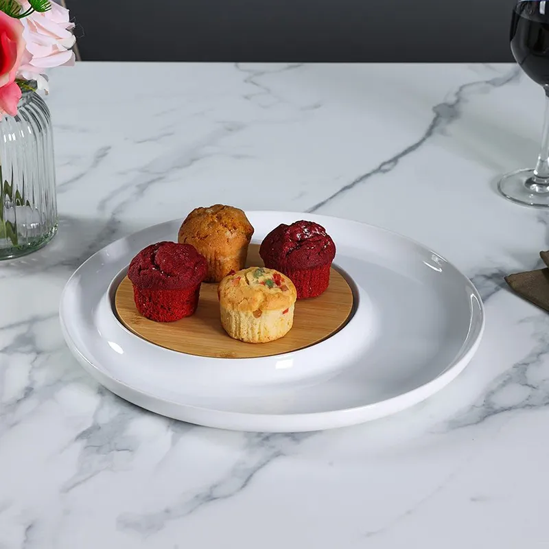 [6665202054073] Plateau Apéro Avec Centre En Bambou